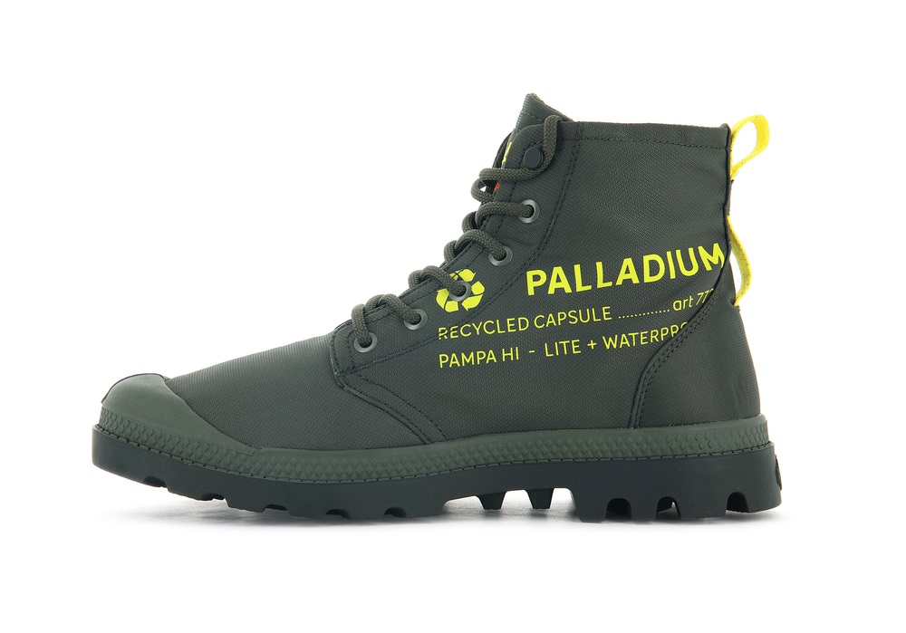 Botas Palladium PAMPA RECYCLE WATERPROOF+ 2 Mujer Verde Oliva | Costa Rica-05673